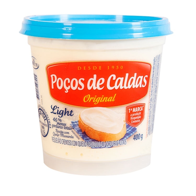Requeijão Poço de Caldas Light 400g